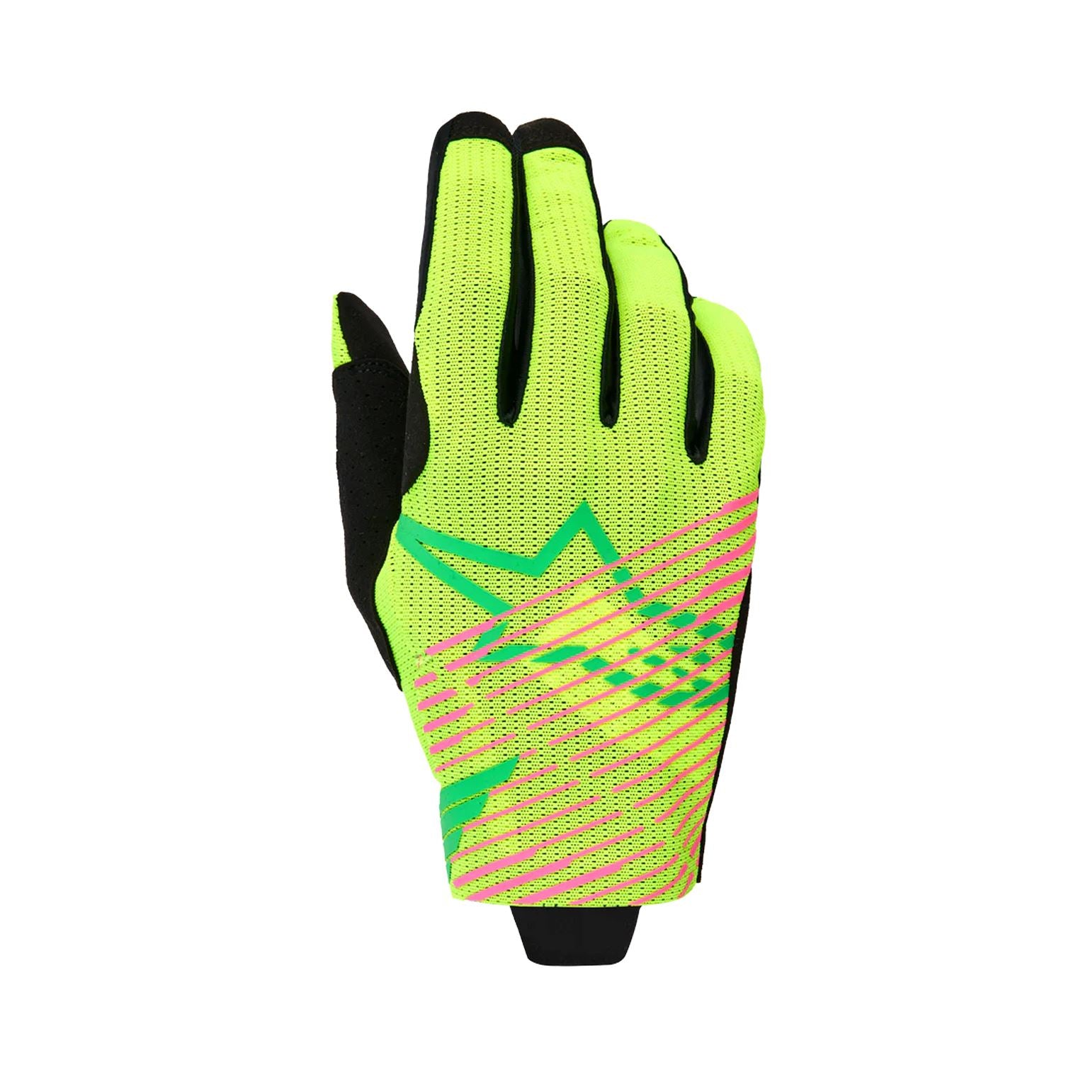 Alpinestars 2026 Radar Pro Motocross Gloves Green Yellow Flo Pink Flo